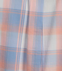 Rowm Rec + Relax Long Sleeve Performance Large Light Multi Plaid Pattern Shirt