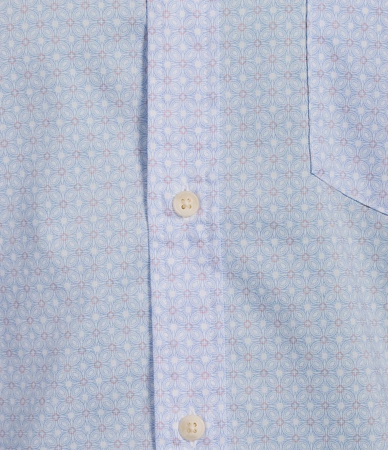 Rowm Rec + Relax Long Sleeve Performance Tile Geometric Print Shirt