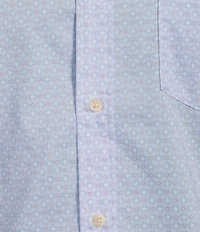 Rowm Rec + Relax Long Sleeve Performance Tile Geometric Print Shirt