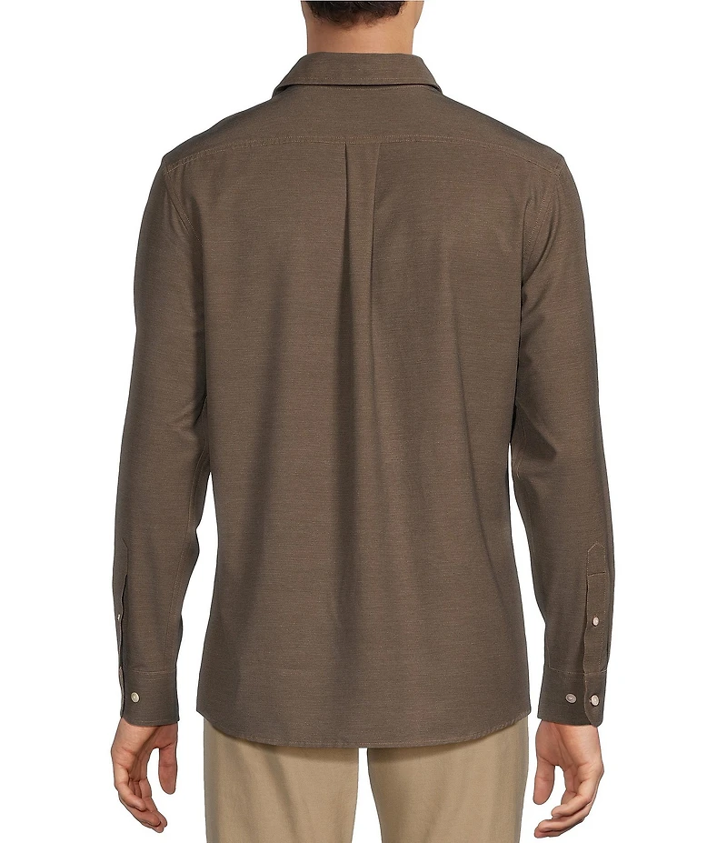 Rowm Rec + Relax Long Sleeve Solid Texture Shirt