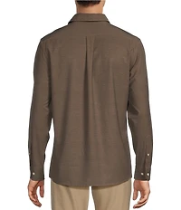 Rowm Rec + Relax Long Sleeve Solid Texture Shirt