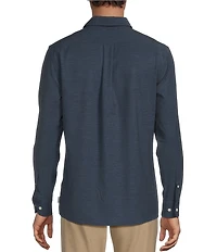Rowm Rec + Relax Long Sleeve Solid Texture Shirt