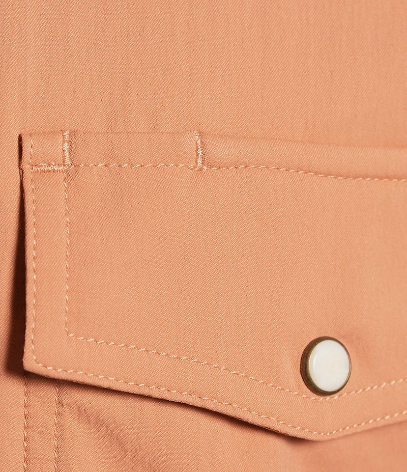 Rowm Rec + Relax Long Sleeve Solid Western Shirt