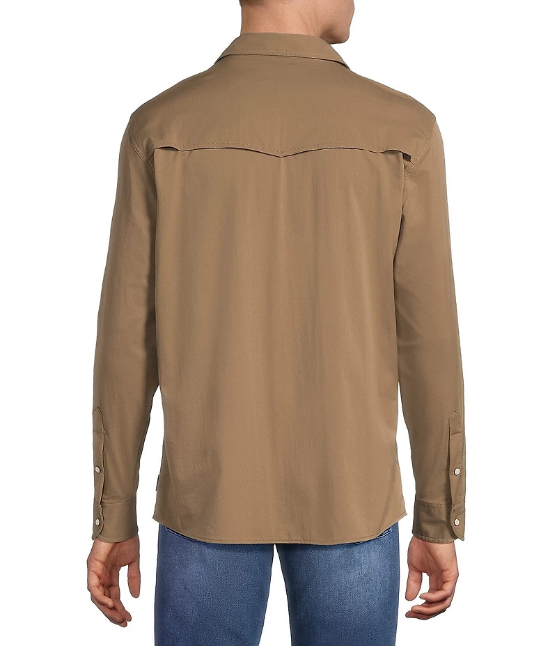 Rowm Rec + Relax Long Sleeve Solid Western Shirt
