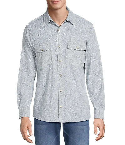 Rowm Rec + Relax Long Sleeve Western Mini Floral Shirt