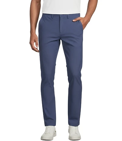 Rowm Rec + Relax Performance Flat Front Solid 5-Pocket Pants