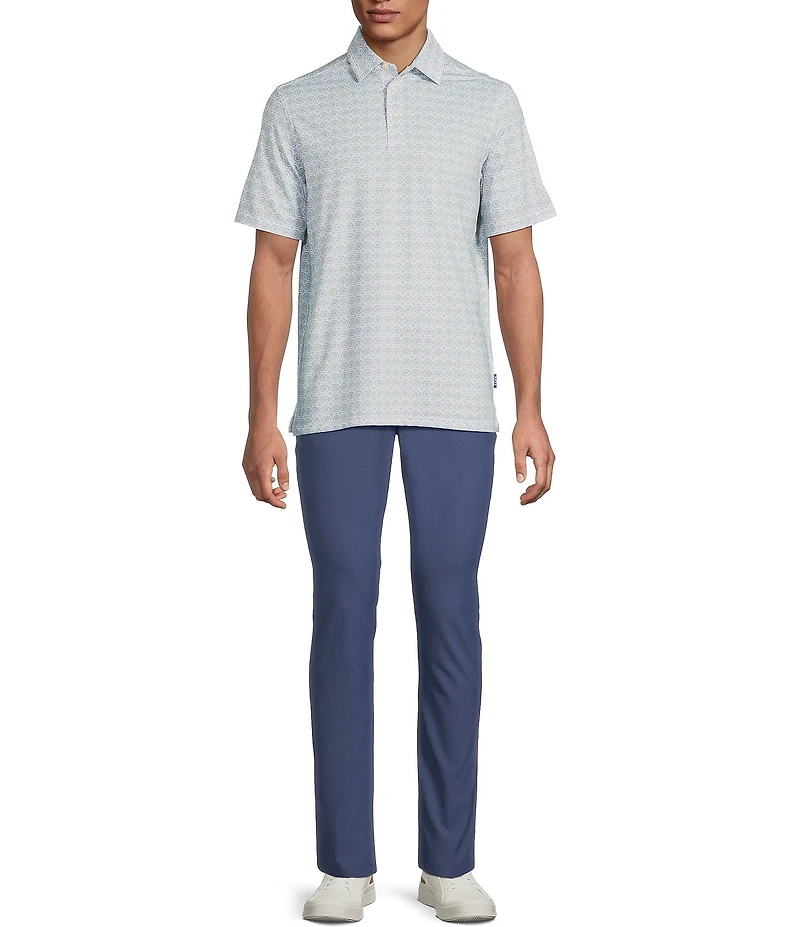 Rowm Rec + Relax Performance Flat Front Solid 5-Pocket Pants