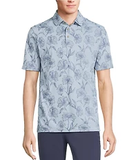 Rowm Rec & Relax Short Sleeve Floral Jacquard Polo