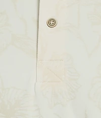 Rowm Rec & Relax Short Sleeve Floral Jacquard Polo