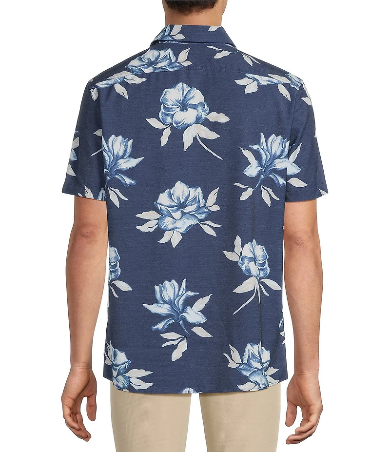 Rowm Rec + Relax Short Sleeve Performance Bloom Print Shirt