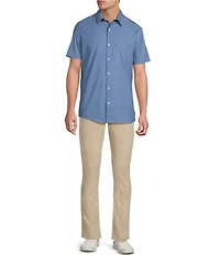 Rowm Rec + Relax Short Sleeve Performance Circle Floral Print Shirt