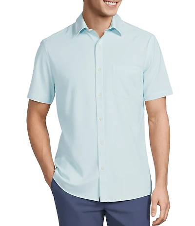 Rowm Rec + Relax Short Sleeve Performance Geo Print Shirt