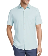 Rowm Rec + Relax Short Sleeve Performance Geo Print Shirt