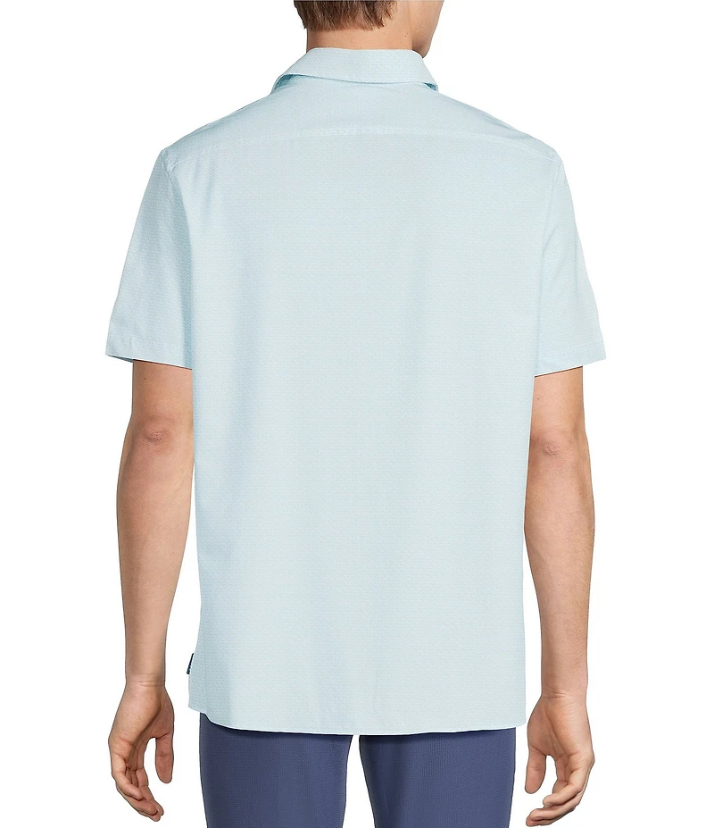 Rowm Rec + Relax Short Sleeve Performance Geo Print Shirt