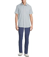 Rowm Rec + Relax Short Sleeve Performance Leaf Print Shirt