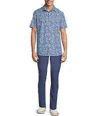 Rowm Rec + Relax Short Sleeve Performance Medium Floral Print Shirt