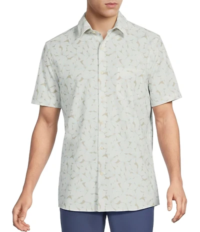 Rowm Rec + Relax Short Sleeve Performance Sketch Print Shirt