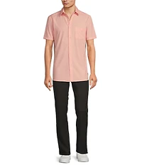 Rowm Rec + Relax Short Sleeve Performance Textured Solid Shirt