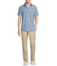 Rowm Rec + Relax Short Sleeve Performance Textured Solid Shirt