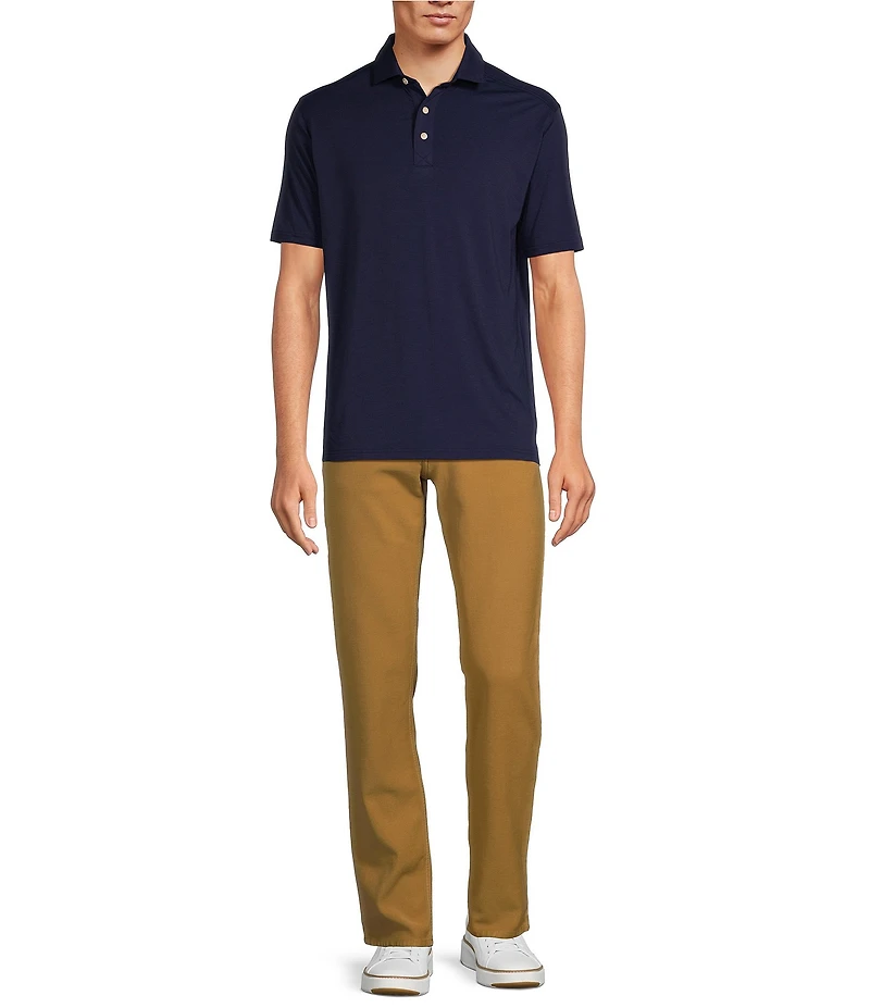 Rowm Rec + Relax Short Sleeve Solid Polo Shirt