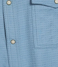 Rowm Rec & Relax Short Sleeve Solid Textured Western Shirt
