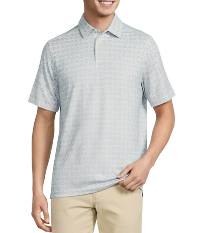 Rowm Rec + Relax Short Sleeve Tile Print Polo Shirt