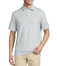 Rowm Rec + Relax Short Sleeve Tile Print Polo Shirt