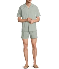 Rowm Seersucker Cabana Woven Top