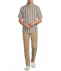 Rowm Short Sleeve Crochet Button Front Shirt