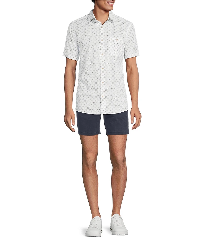 Rowm Short Sleeve Diamond Geo Print Shirt
