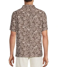 Rowm Short Sleeve Dobby Leaf Print Shirt