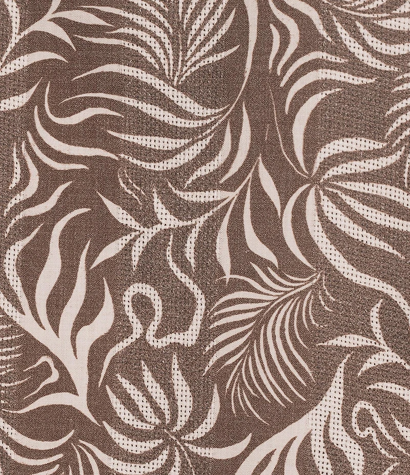 Rowm Short Sleeve Dobby Leaf Print Shirt
