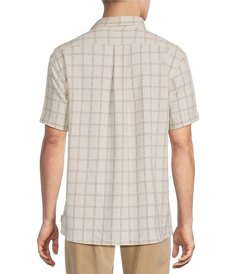 Rowm Short Sleeve Dobby Plaid Shirt