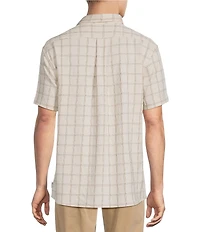 Rowm Short Sleeve Dobby Plaid Shirt