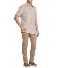 Rowm Short Sleeve Dobby Plaid Shirt