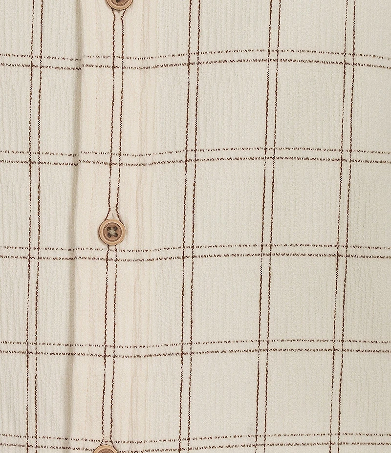 Rowm Short Sleeve Dobby Plaid Shirt