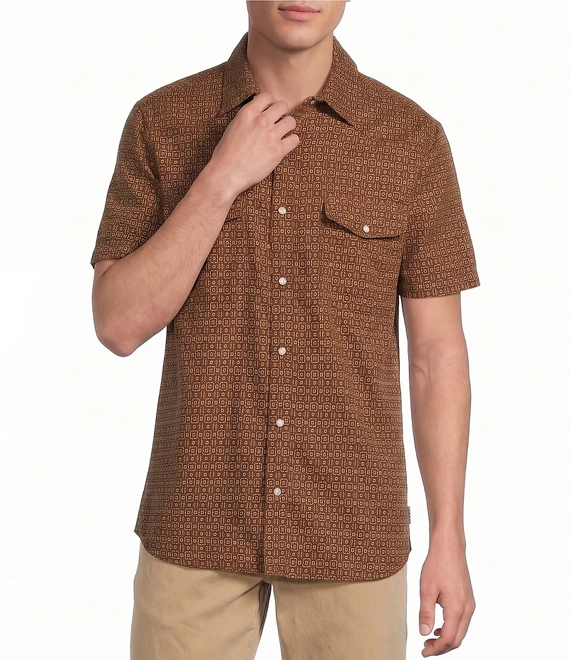 Rowm Short Sleeve Dobby Western Shirt