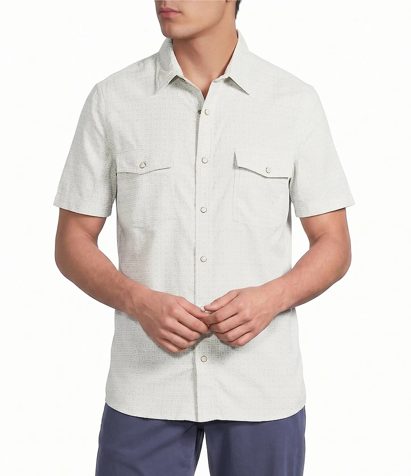 Rowm Short Sleeve Dobby Western Shirt