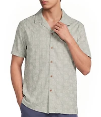 Rowm Short Sleeve Embroidered Palm Shirt