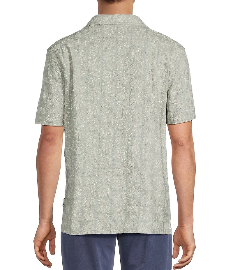 Rowm Short Sleeve Embroidered Palm Shirt