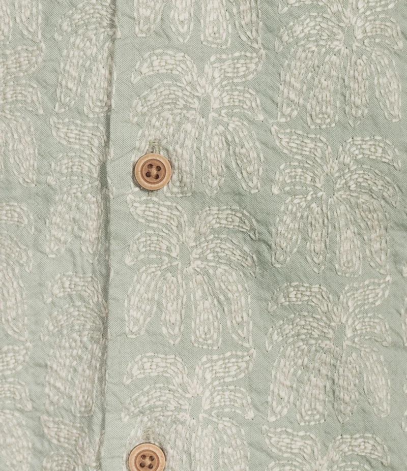 Rowm Short Sleeve Embroidered Palm Shirt
