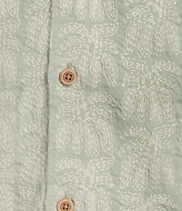 Rowm Short Sleeve Embroidered Palm Shirt