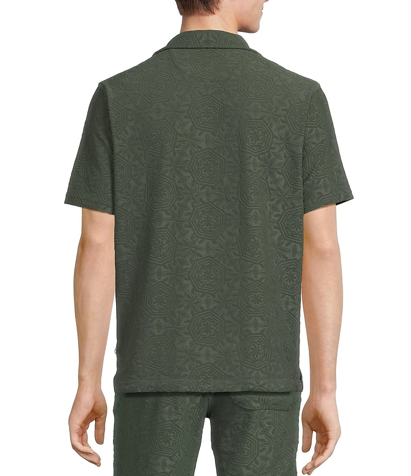 Rowm Short Sleeve Geo Terry Camp Shirt