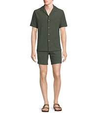 Rowm Short Sleeve Geo Terry Camp Shirt
