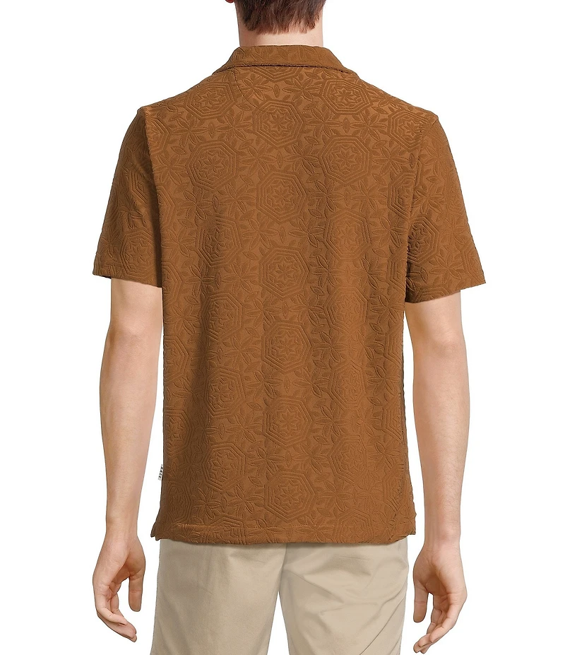 Rowm Short Sleeve Geo Terry Camp Shirt