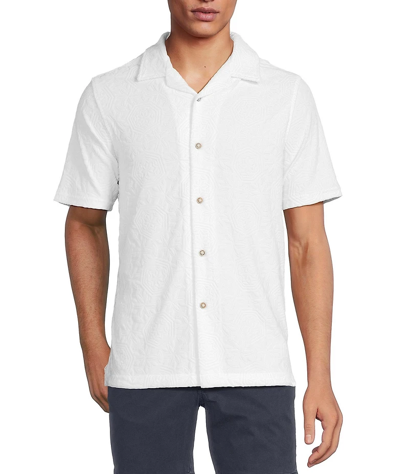 Rowm Short Sleeve Geo Terry Camp Shirt