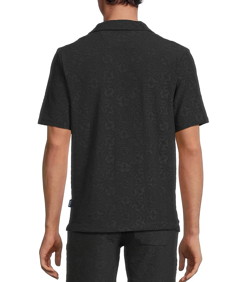 Rowm Short Sleeve Geo Terry Camp Shirt