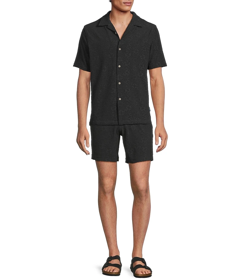 Rowm Short Sleeve Geo Terry Camp Shirt
