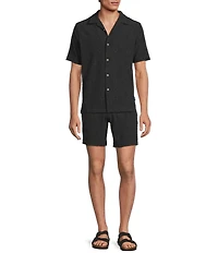 Rowm Short Sleeve Geo Terry Camp Shirt