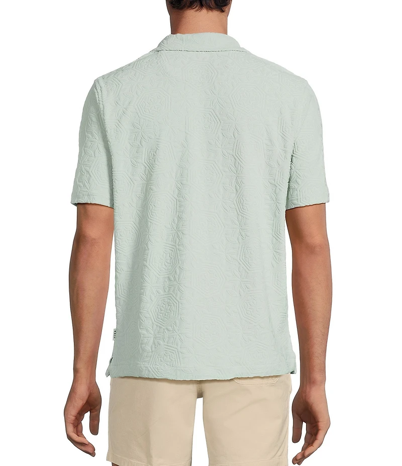 Rowm Short Sleeve Geo Terry Camp Shirt